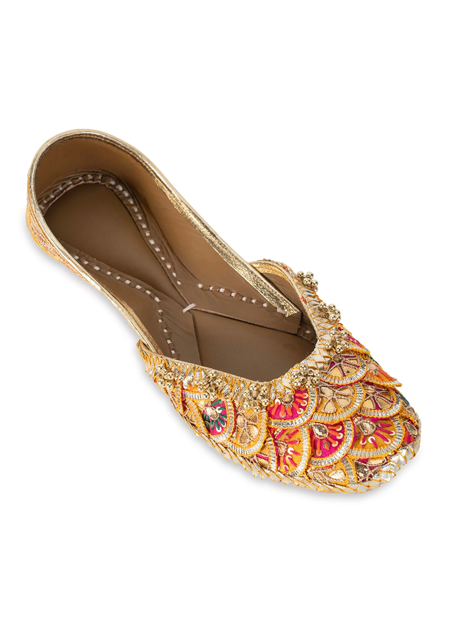 Rose Gold Embellished Kolhapuri