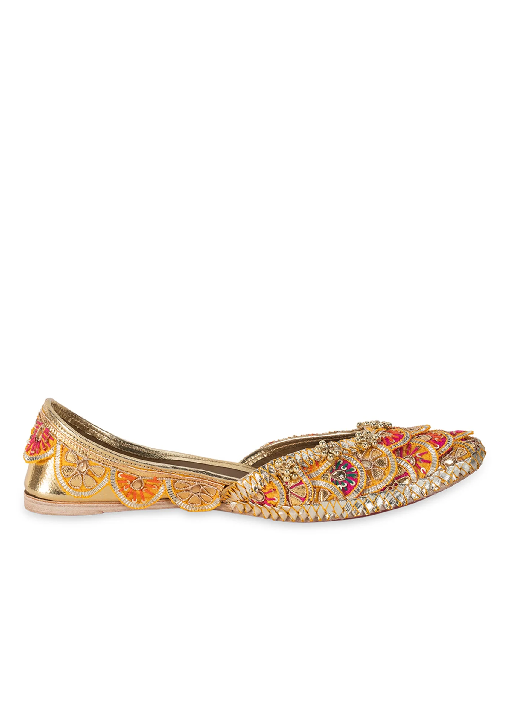Rose Gold Embellished Kolhapuri