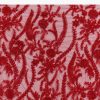 Red Heavy Embroidered Net Saree With Cutwork Border And All Over Floral Jaal