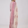 Pink Linen Kurta Set With Embellished Work