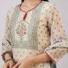 Maroon Chanderi Kurta Set with Zari And Mirror Work