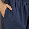 Navy Blue Chanderi Kurta Set With Zari Work