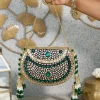 Gold And Green Embellished Potli