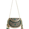 Gold And Green Embellished Potli