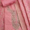 Pink Chanderi Unstitched Suit