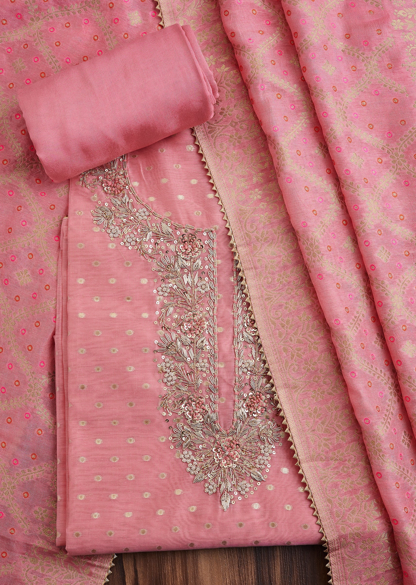 3181-pink-chanderi-unstitched-suit-1.jpg Pink Chanderi Unstitched Suit