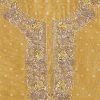 Yellow Mustard Chanderi Unstitched Suit