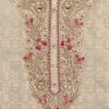 Off White Tissue Suit With Refined Embroidery