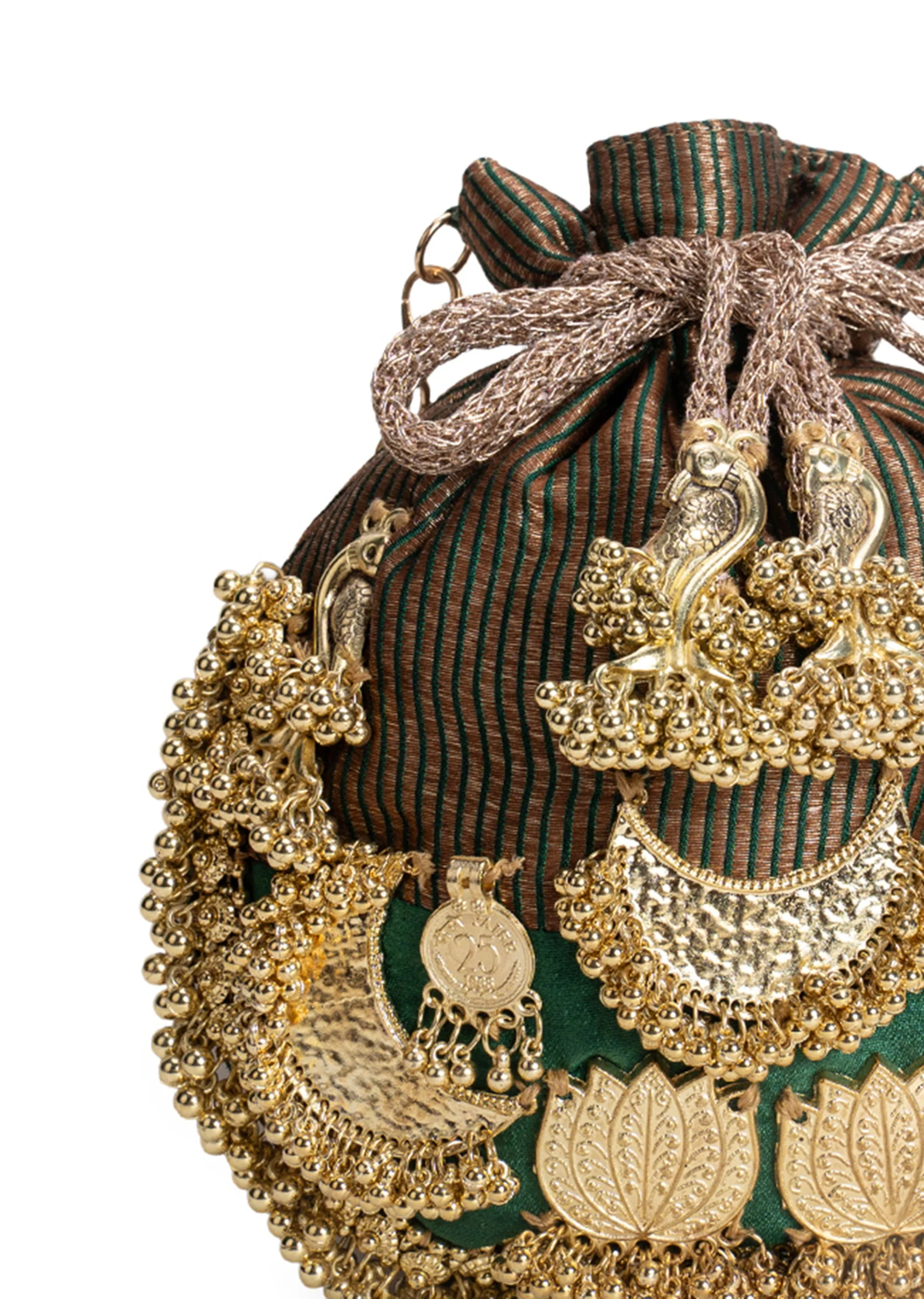 Black And Gold Cotton Potli Bag