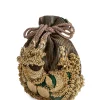 Black And Gold Cotton Potli Bag