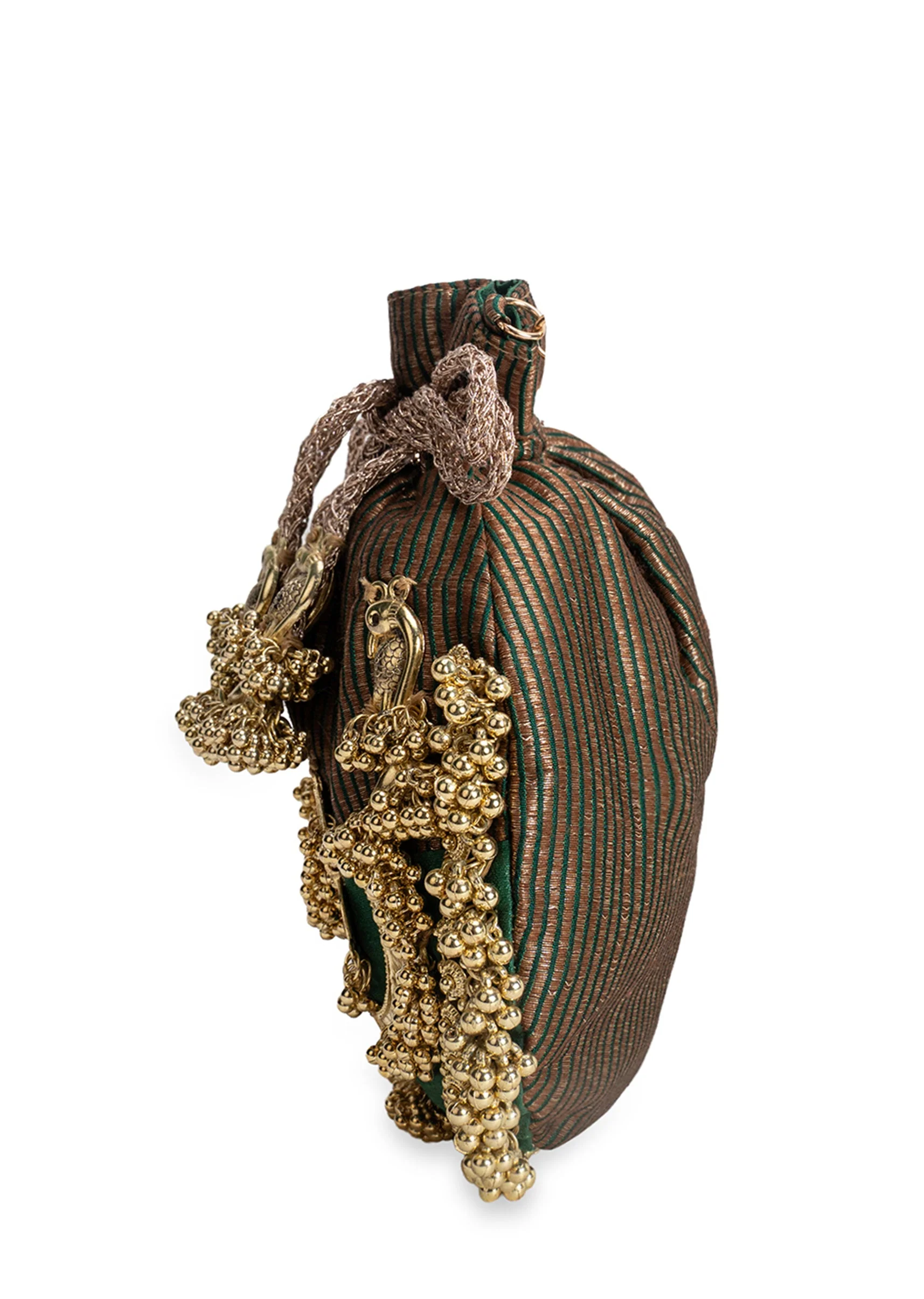 Black And Gold Cotton Potli Bag
