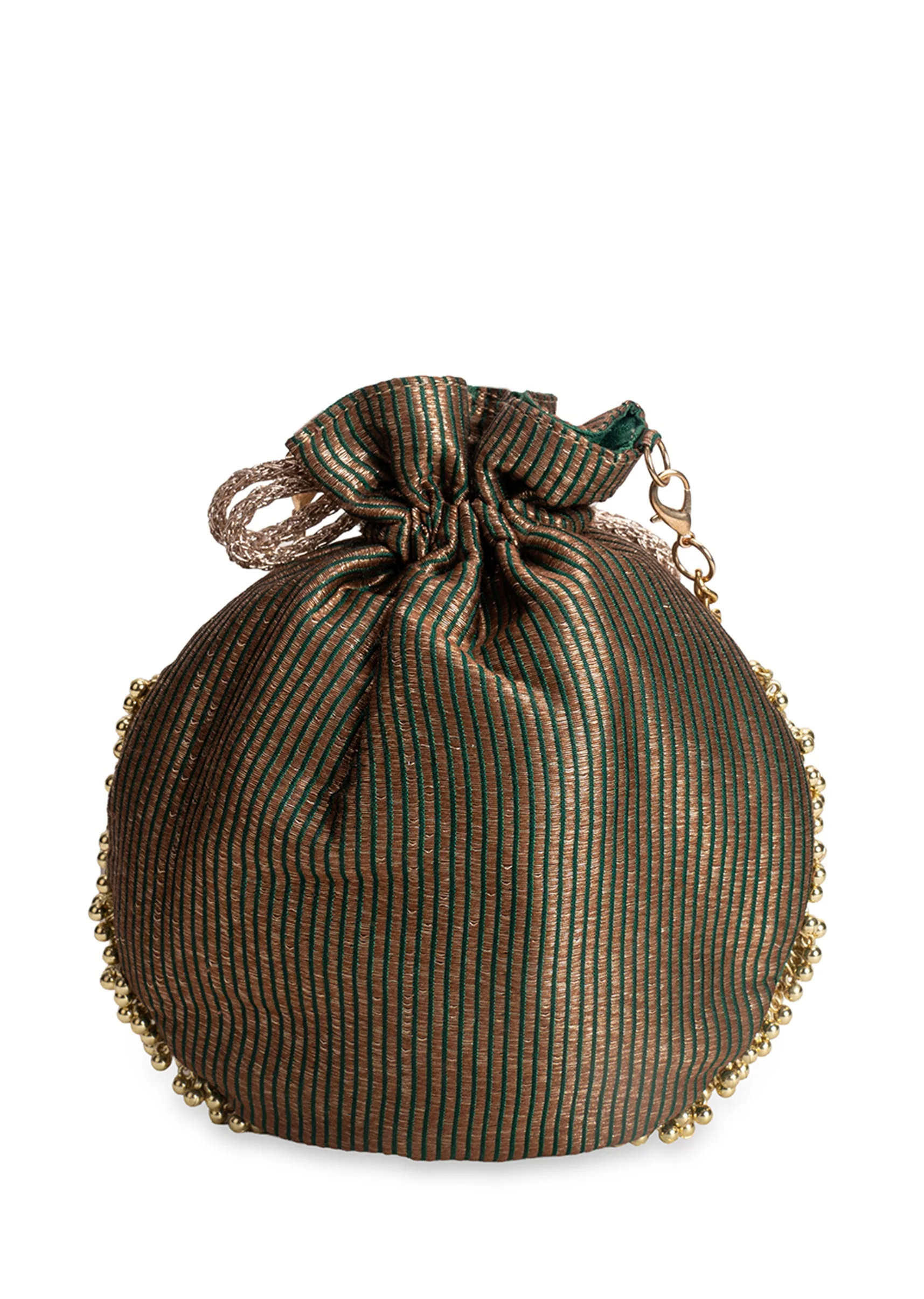 Black And Gold Cotton Potli Bag