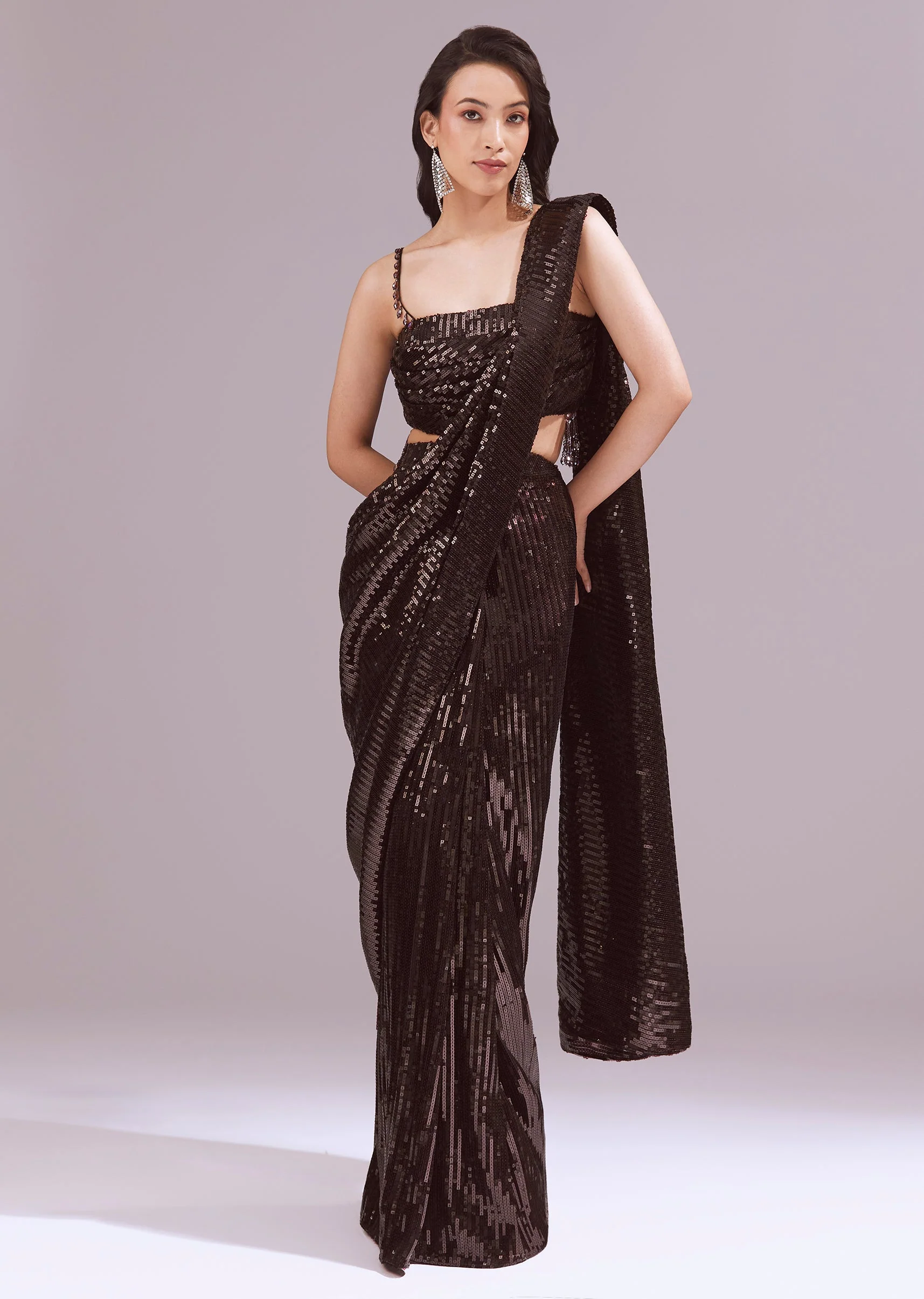 3207-maroon-ready-pleated-sequin-saree-set-1.webp Maroon Ready Pleated Sequin Saree Set