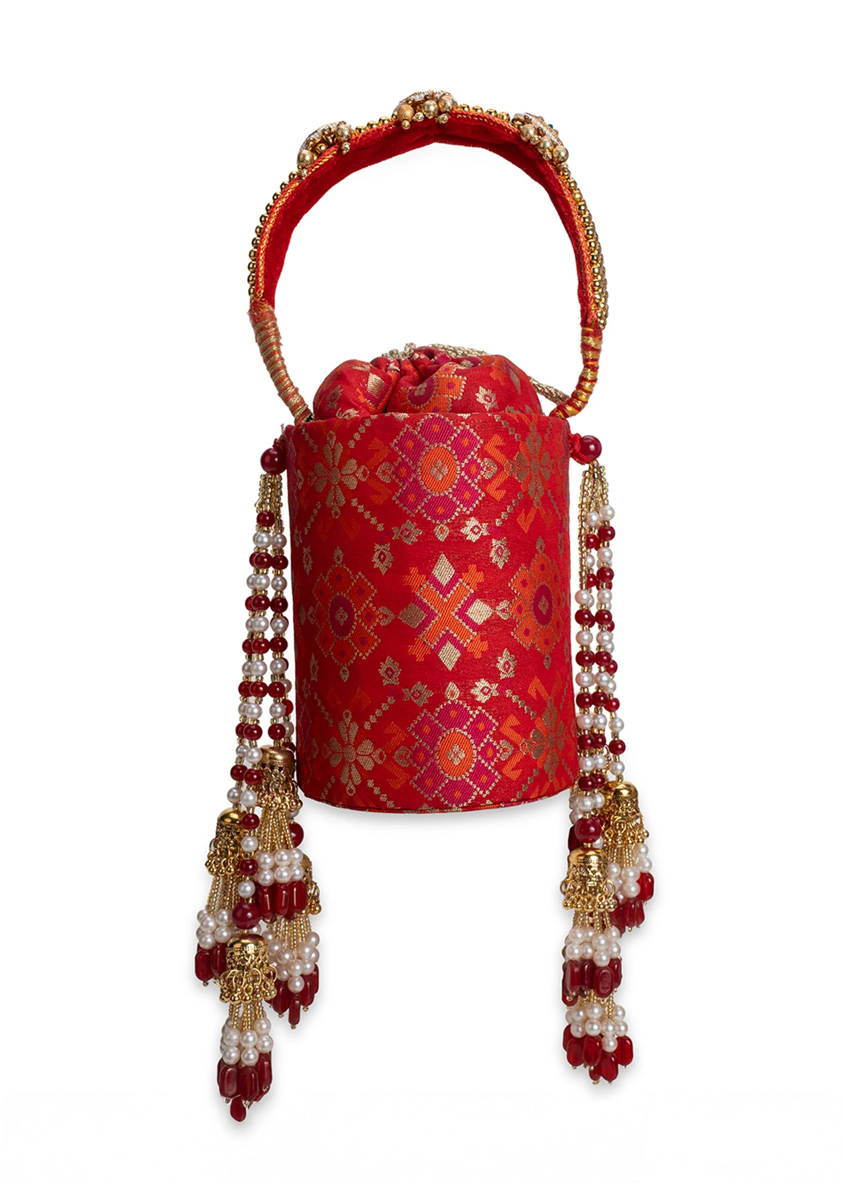 Red Cotton Potli Bag