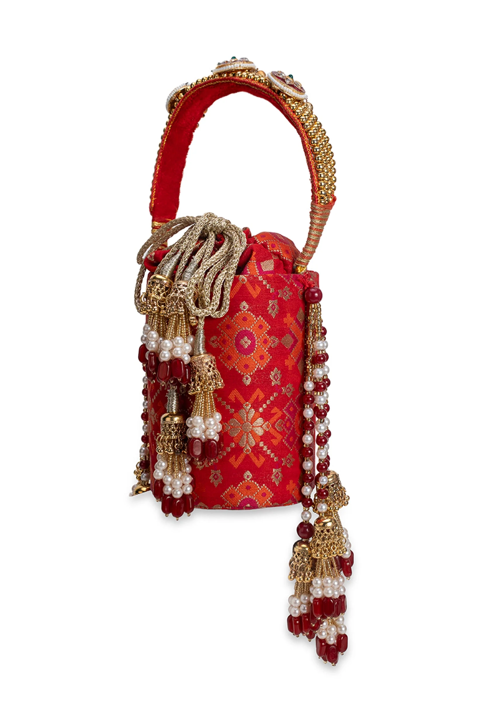 Red Cotton Potli Bag