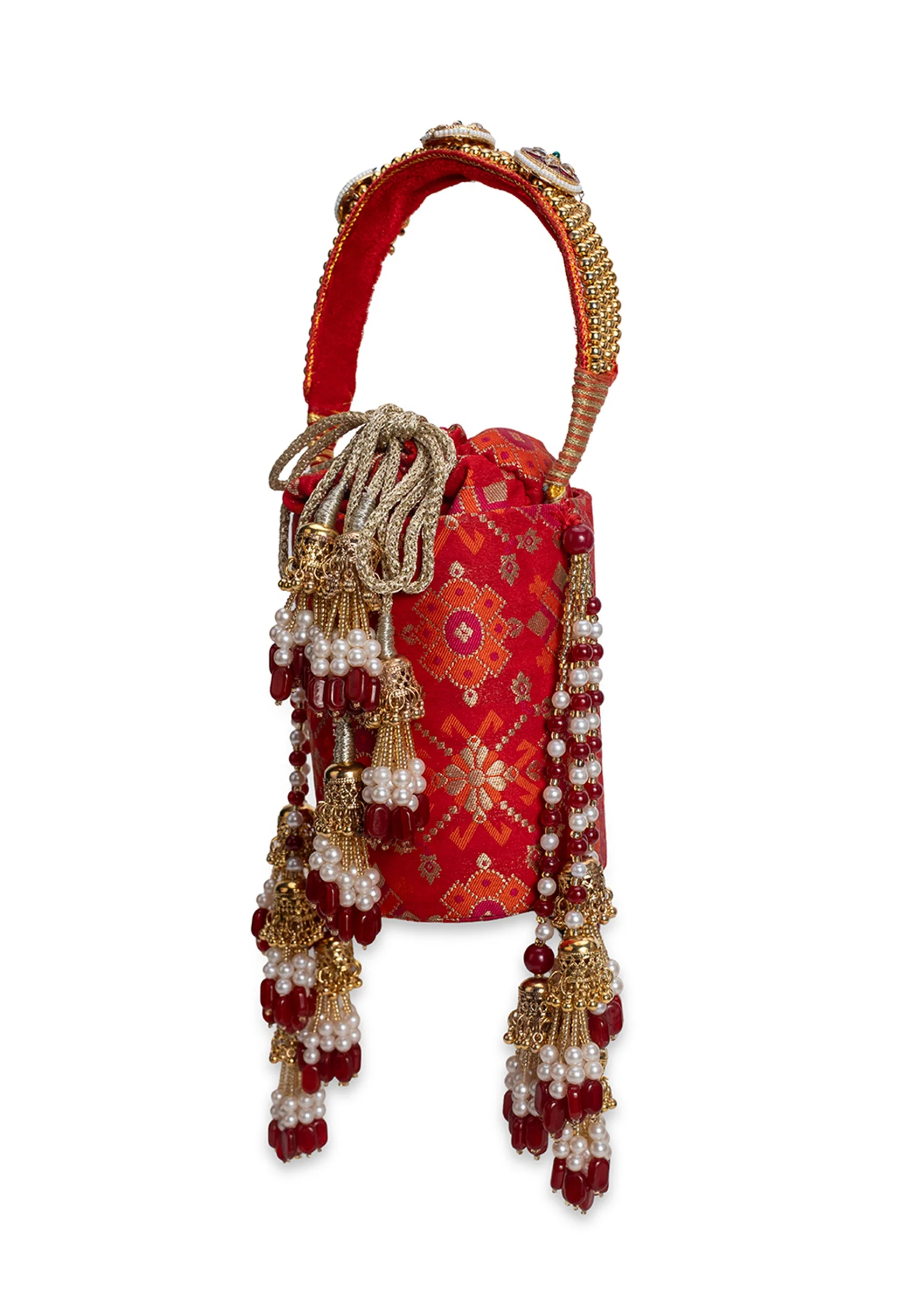 Red Cotton Potli Bag