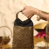 Black Brocade Handbag