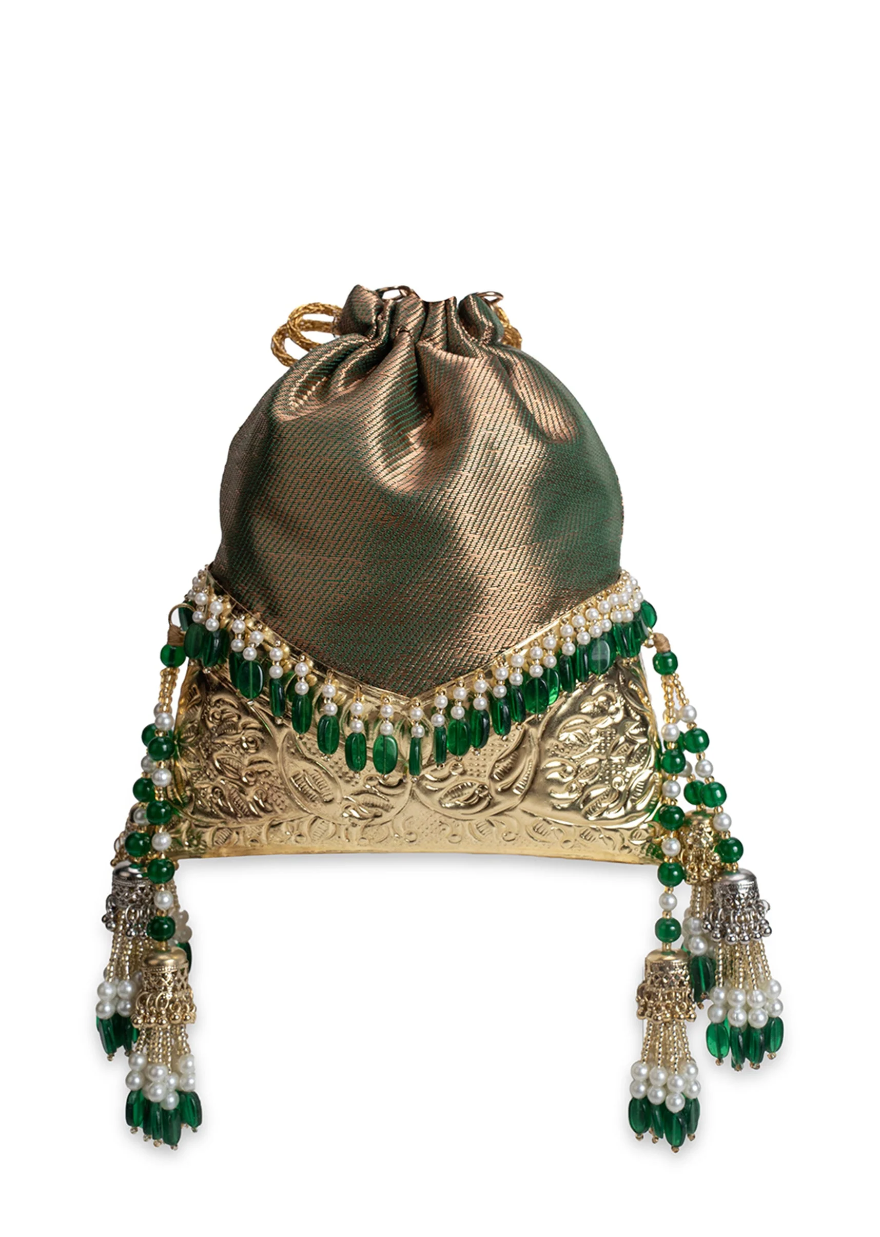 Green Brocade Potli Bag