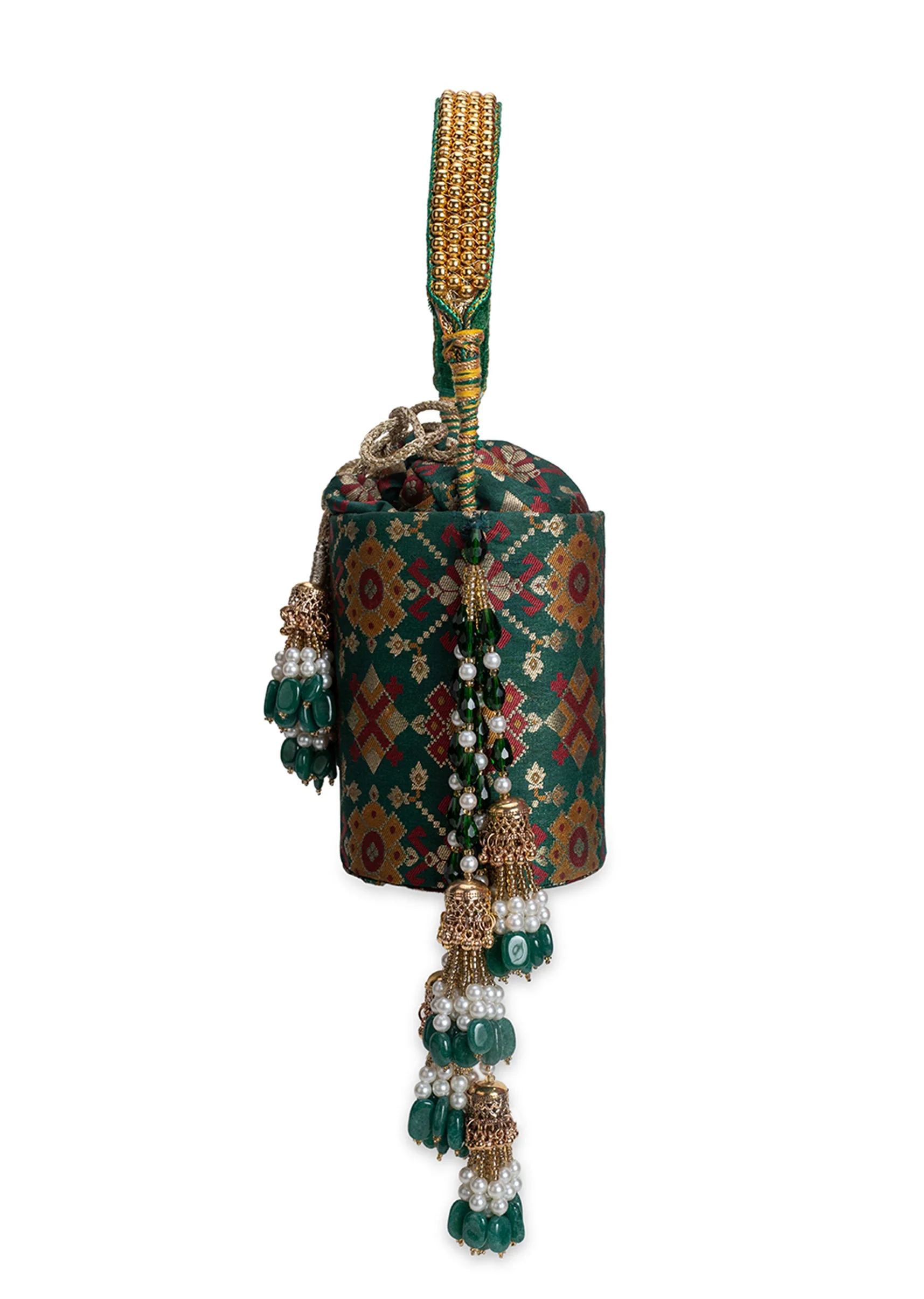 Green Cotton Potli Bag