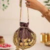 Purple Cotton Potli Bag