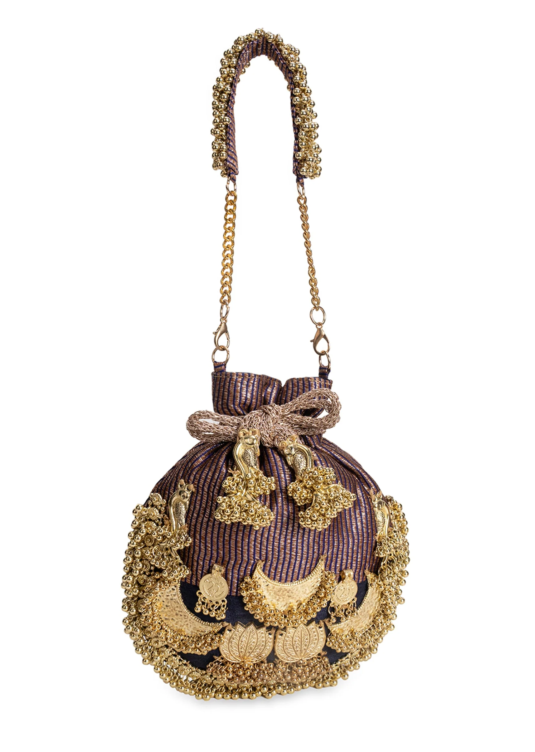 Purple Cotton Potli Bag