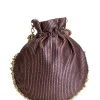 Purple Cotton Potli Bag