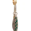 Gold And Green Embellished Handbag