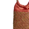 Red Brocade Handbag