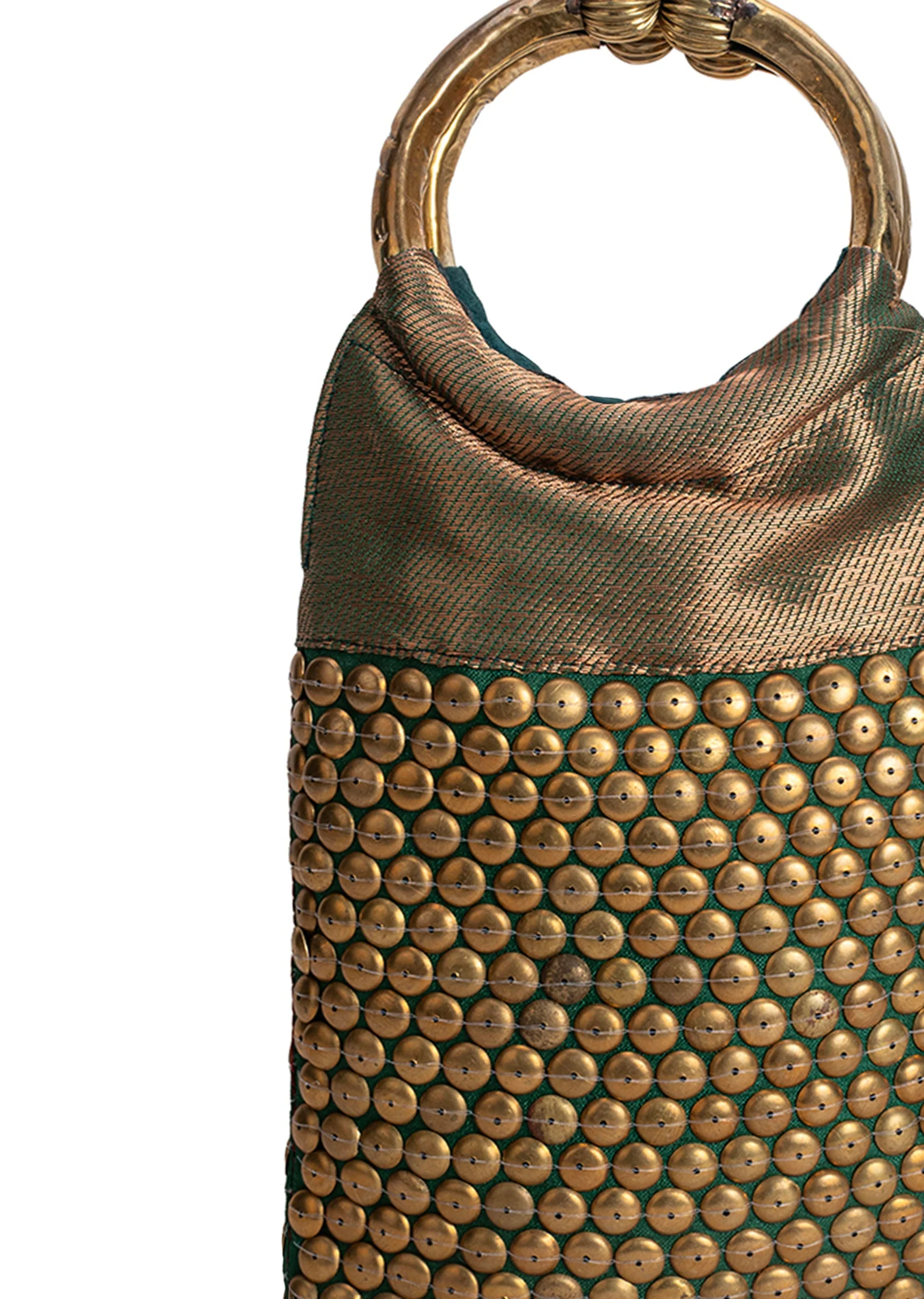 Green Brocade Handbag