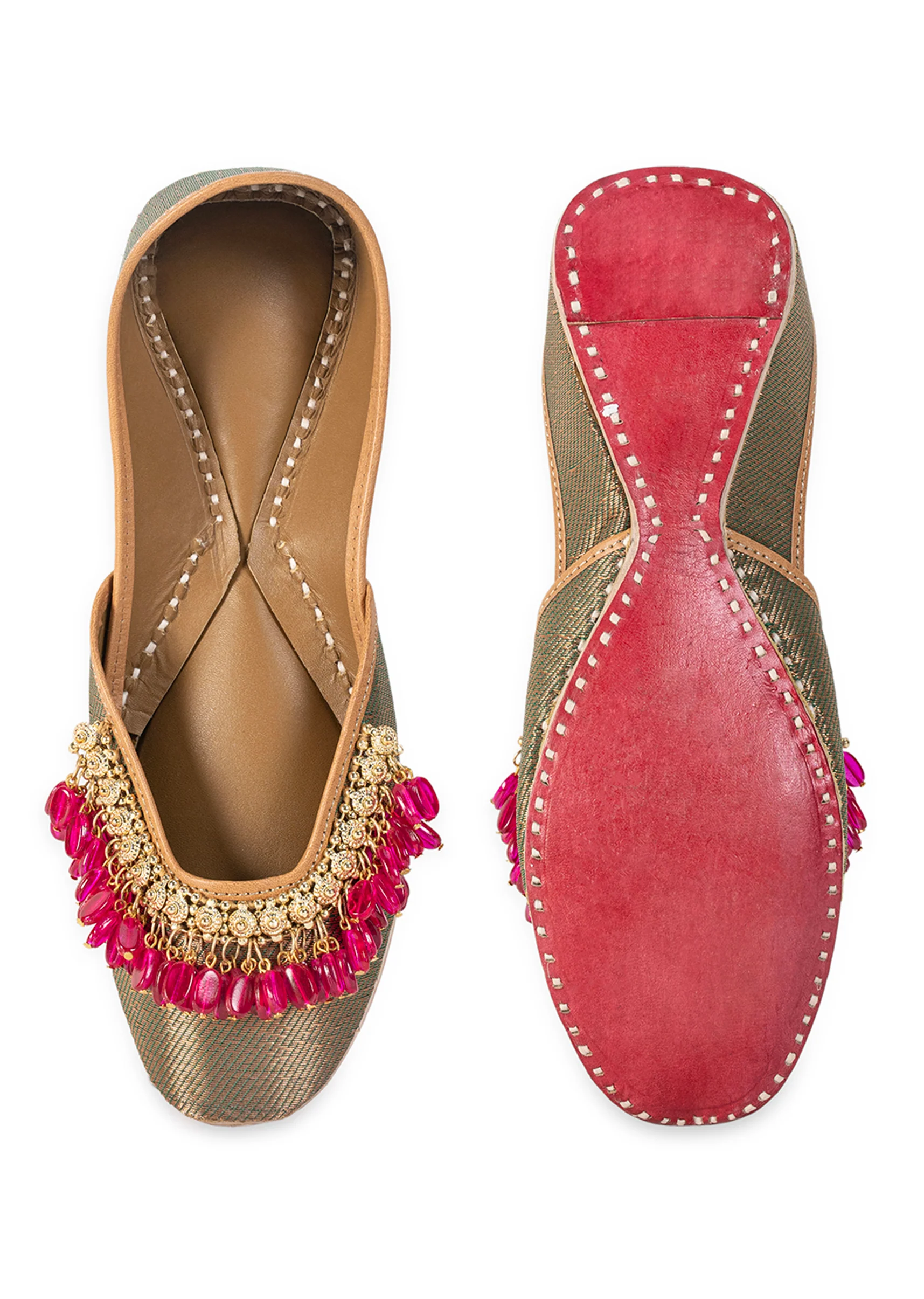Gold & Pink Detail Jutti