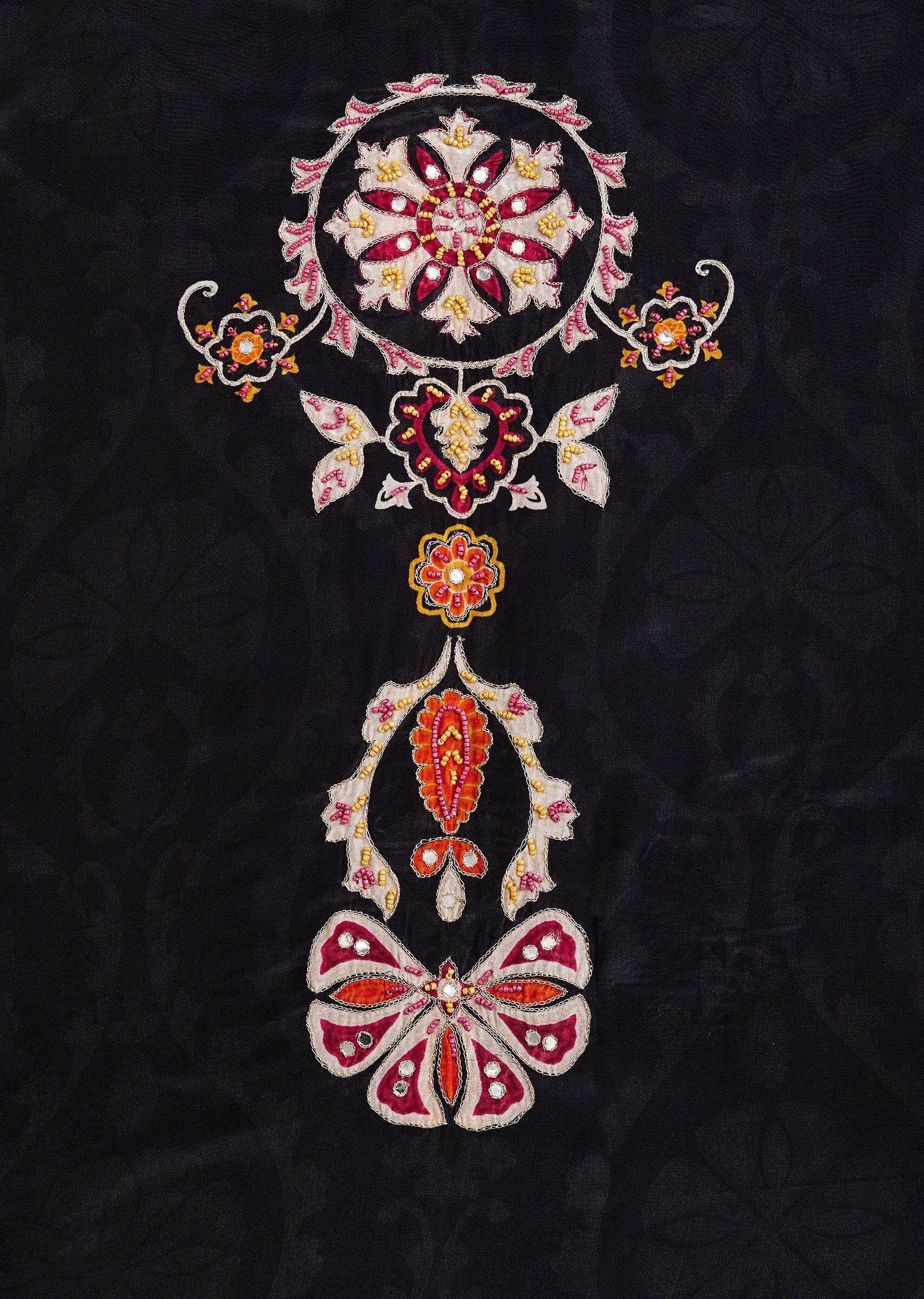Printed Black Georgette Suit Set