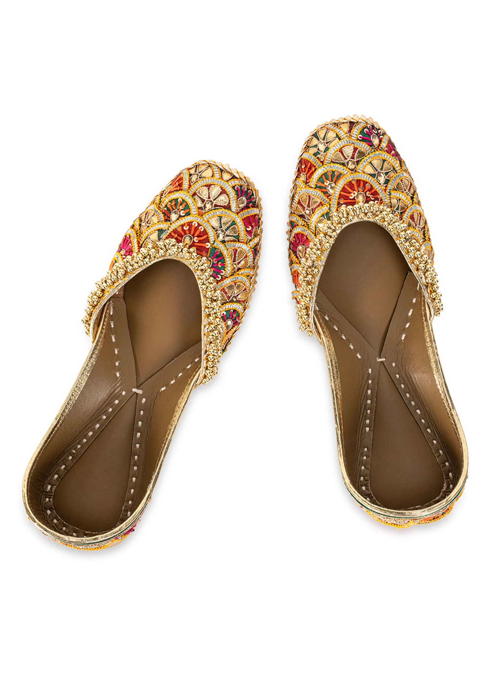 Multicolour Embellished Kolhapuri