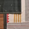 Black Tussar Printed Unstitched Suit With Dupatta and Bottom Fabric