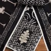 Black Cotton Printed Unstitched Suit With Dupatta