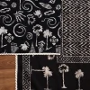 Black Cotton Printed Unstitched Suit With Dupatta