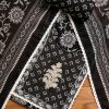 Black Cotton Unstitched Suit