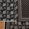 Black Cotton Unstitched Suit