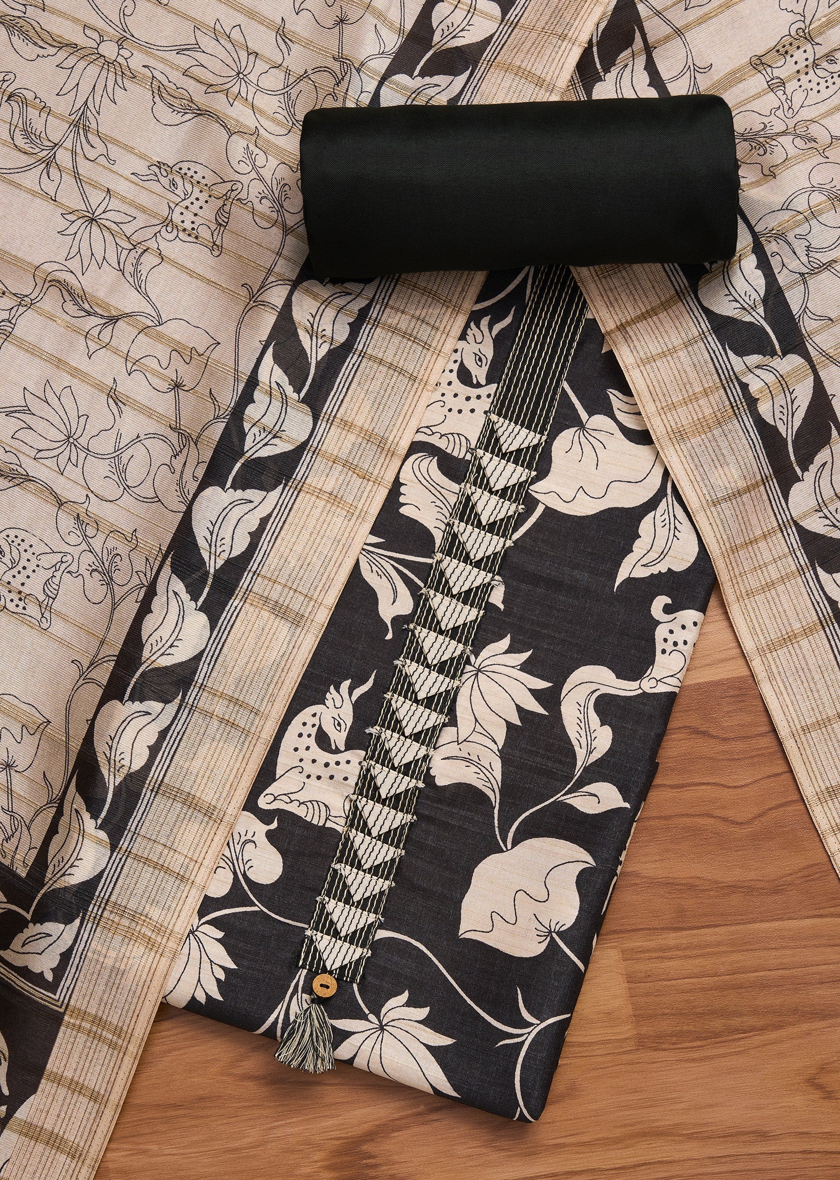 3563-black-cotton-printed-unstitched-suit-and-dupatta-and-bottom-fabric-1.jpg Black Cotton Printed Unstitched Suit And Dupatta and Bottom Fabric