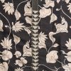 Black Cotton Printed Unstitched Suit And Dupatta and Bottom Fabric