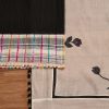 Classic Black And White Cotton Printed Unstitched Suit With Dupatta