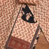 Black Cotton Printed Unstitched Suit with Dupatta and Bottom Fabric