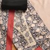 Black Printed Unstitched Suit Set