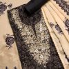 Black Tissue Printed Unstitched Suit Set