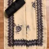 Black Tissue Printed Unstitched Suit Set