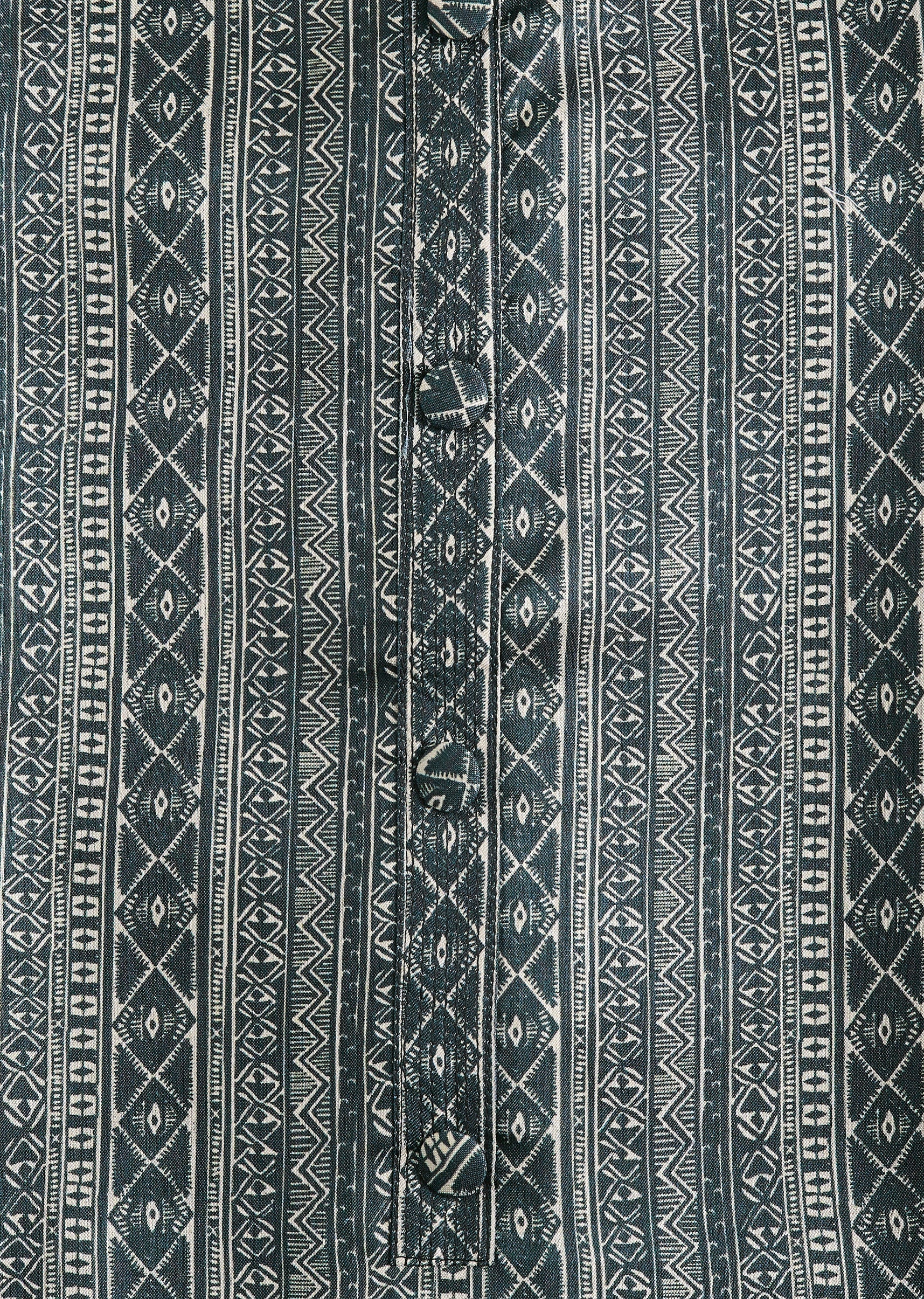 Midnight Black Cotton Printed Unstitched Suit Set