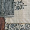 Midnight Black Cotton Printed Unstitched Suit Set