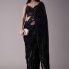 Shimmery Black Sequins Saree With An Embellished Border