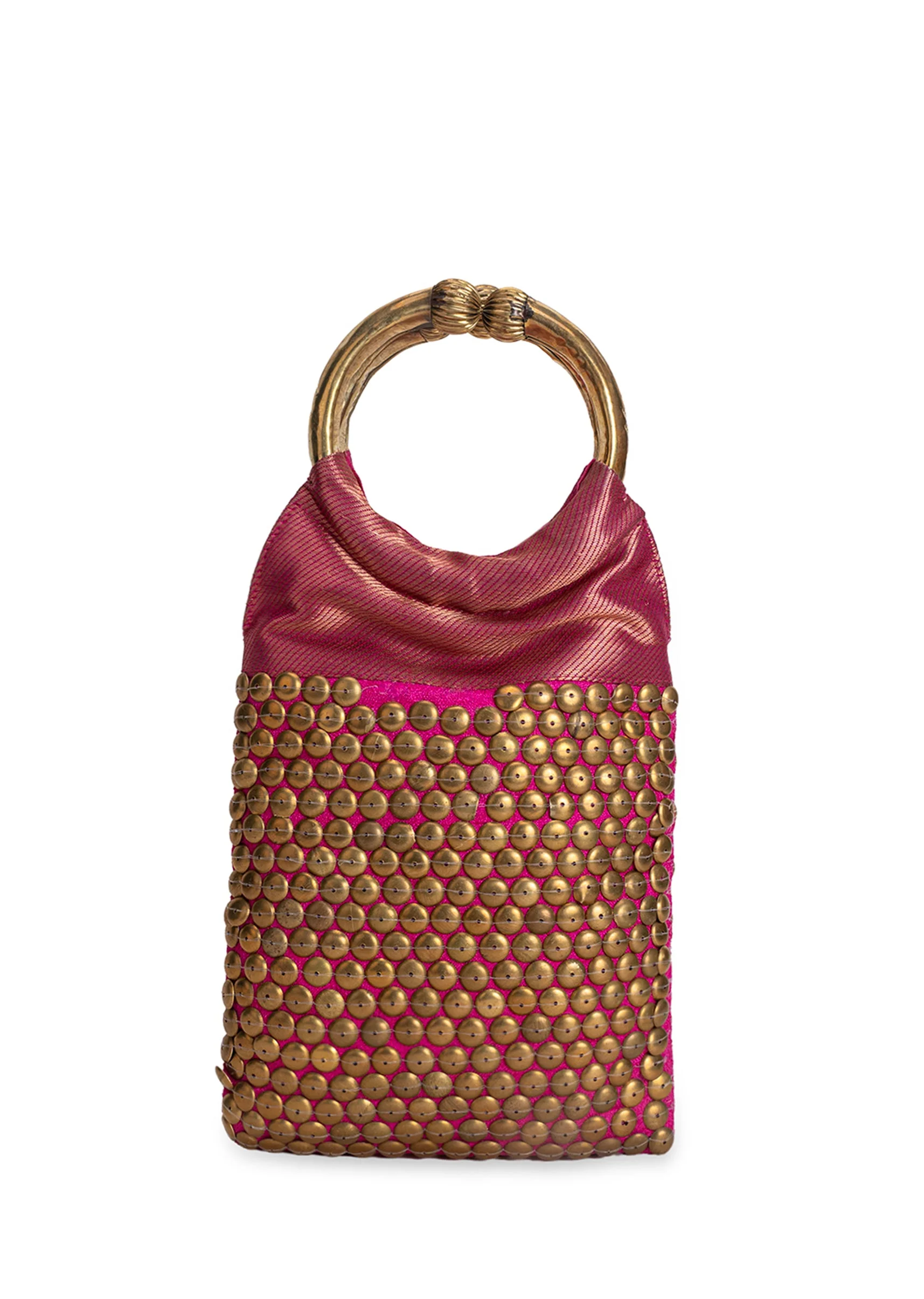 Pink Brocade Handbag