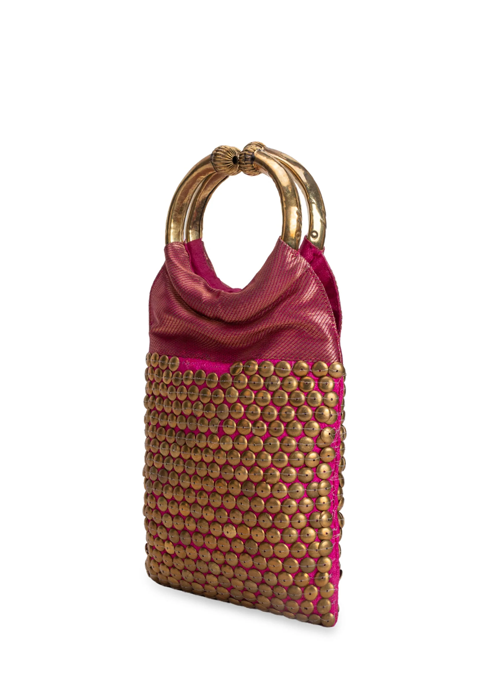 Pink Brocade Handbag