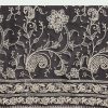 Black Georgette Chikankari Saree With Jaal Work And Unstitched Blouse